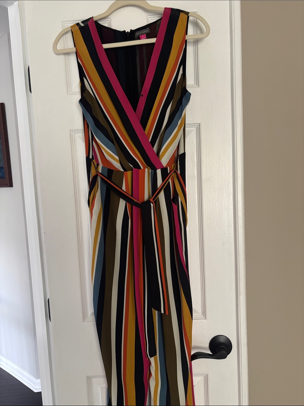 Vince Camuto Multicolor Striped Sleeveless Jumpsuit